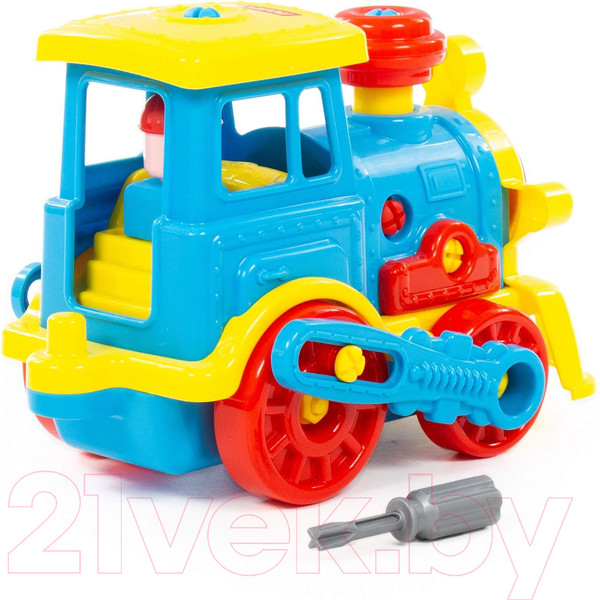 Изображение товара Игрушка-конструктор Полесье Паровоз / 84842 (48эл)