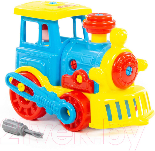 Изображение товара Игрушка-конструктор Полесье Паровоз / 84842 (48эл)
