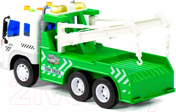 Изображение товара Эвакуатор игрушечный Полесье Сити / 86563 (инерционный, зеленый)