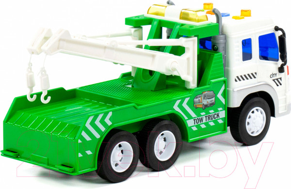 Изображение товара Эвакуатор игрушечный Полесье Сити / 86563 (инерционный, зеленый)