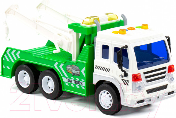 Изображение товара Эвакуатор игрушечный Полесье Сити / 86563 (инерционный, зеленый)