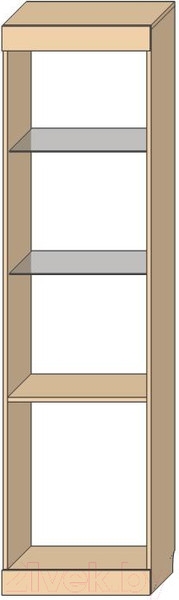 Изображение товара Шкаф-пенал с витриной Мебель-КМК 2Д Лондон 0467.6 (дуб кентерберри/сосна натуральная)