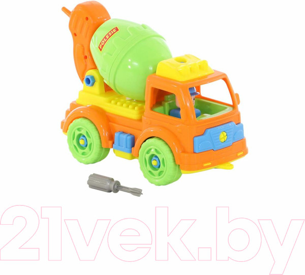 Изображение товара Игрушка-конструктор Полесье Автомобиль-бетоновоз / 72993 (29эл)