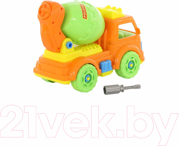 Изображение товара Игрушка-конструктор Полесье Автомобиль-бетоновоз / 72993 (29эл)