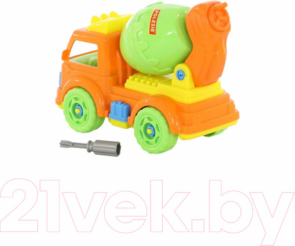 Изображение товара Игрушка-конструктор Полесье Автомобиль-бетоновоз / 72993 (29эл)
