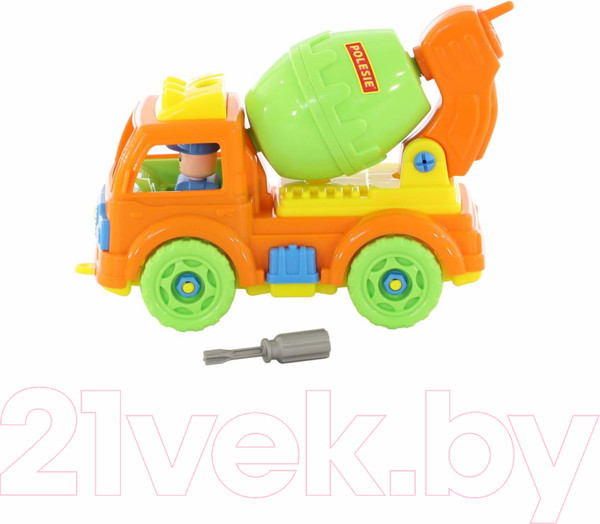 Изображение товара Игрушка-конструктор Полесье Автомобиль-бетоновоз / 72993 (29эл)
