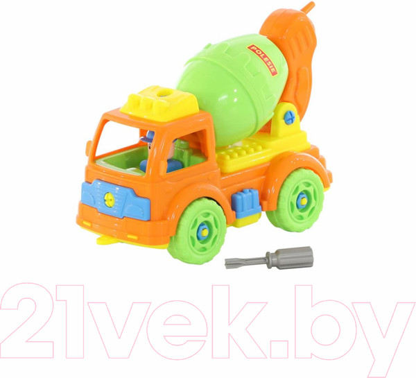 Изображение товара Игрушка-конструктор Полесье Автомобиль-бетоновоз / 72993 (29эл)