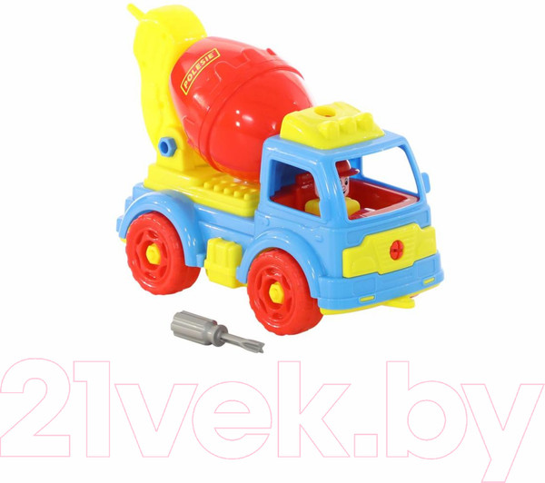 Изображение товара Игрушка-конструктор Полесье Автомобиль-бетоновоз / 72993 (29эл)