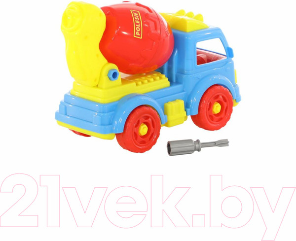 Изображение товара Игрушка-конструктор Полесье Автомобиль-бетоновоз / 72993 (29эл)