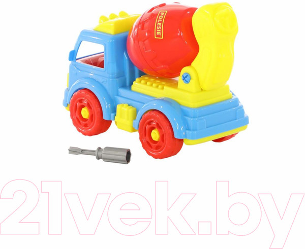 Изображение товара Игрушка-конструктор Полесье Автомобиль-бетоновоз / 72993 (29эл)