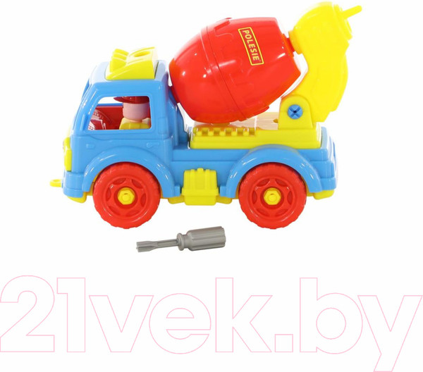 Изображение товара Игрушка-конструктор Полесье Автомобиль-бетоновоз / 72993 (29эл)