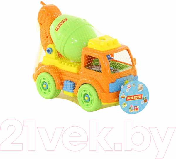 Изображение товара Игрушка-конструктор Полесье Автомобиль-бетоновоз / 72993 (29эл)