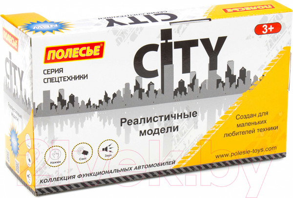 Изображение товара Кран игрушечный Полесье Сити / 86532 (инерционный, желтый)