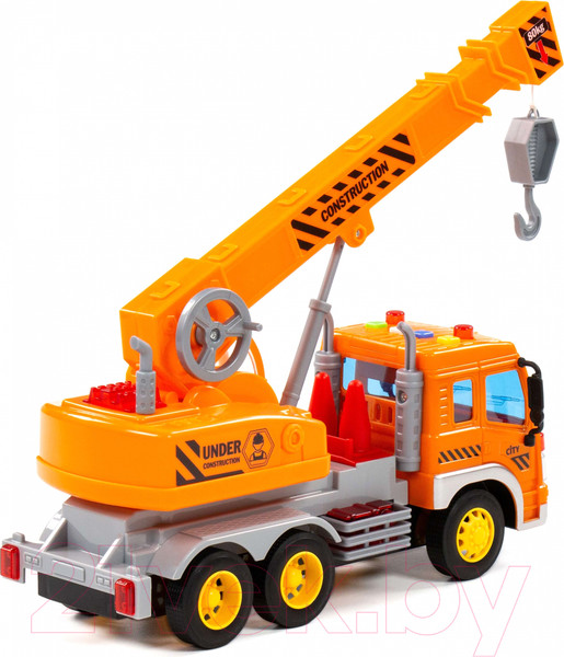 Изображение товара Кран игрушечный Полесье Сити / 86556 (инерционный, оранжевый)