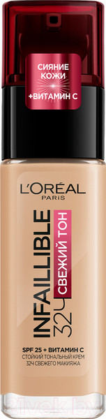 Изображение товара Тональный крем L'Oreal Paris Infaillible с дозатором 120 ваниль (30мл)