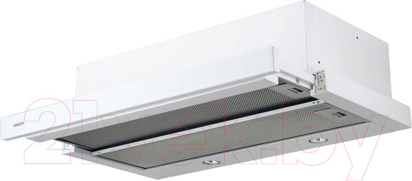 Изображение товара Вытяжка телескопическая Akpo Light Eco Glass 60 WK-7 (белое стекло)