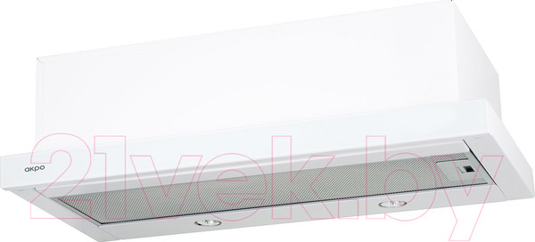 Изображение товара Вытяжка телескопическая Akpo Light Eco Glass Twin 50 WK-7 (белое стекло)