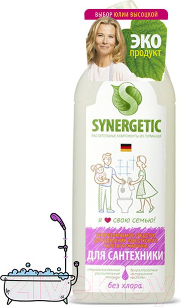 Изображение товара Чистящее средство для ванной комнаты Synergetic Биоразлагаемое кислотное (1л)