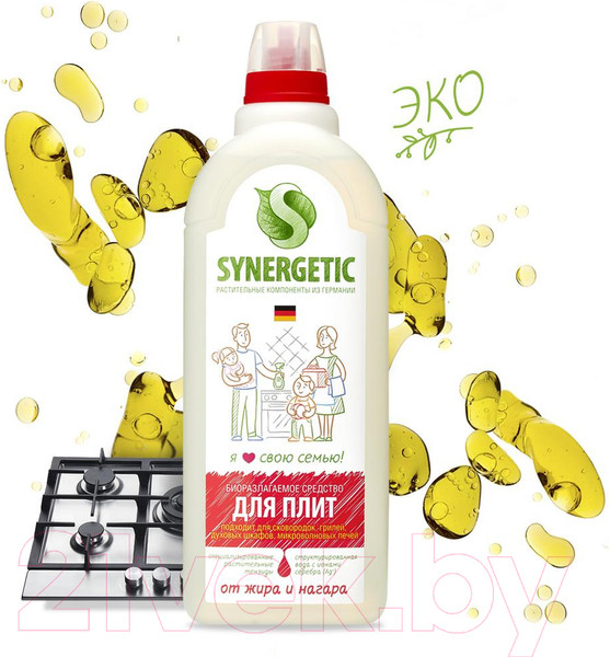 Изображение товара Чистящее средство для кухни Synergetic Биоразлагаемое для удаления жира и нагара (1л)