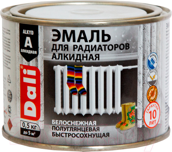 Изображение товара Эмаль DALI Для радиаторов (500г, алкидная)