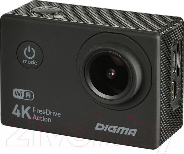 Изображение товара Автомобильный видеорегистратор Digma FreeDrive Action 4K WiFi (черный)