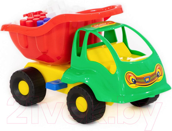 Изображение товара Самосвал игрушечный Полесье Муравей с конструктором. Строитель / 3140