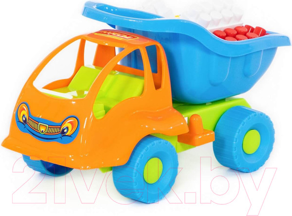 Изображение товара Самосвал игрушечный Полесье Муравей с конструктором. Строитель / 3140