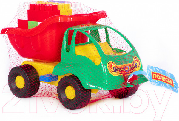 Изображение товара Самосвал игрушечный Полесье Муравей с конструктором. Строитель / 3157