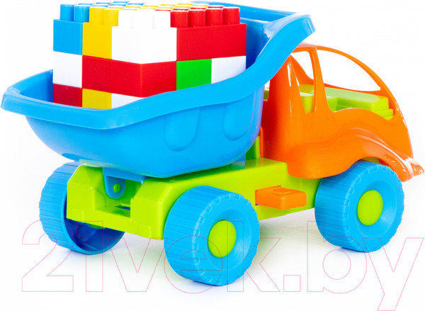 Изображение товара Самосвал игрушечный Полесье Муравей с конструктором. Строитель / 3157