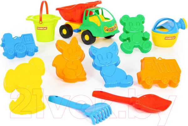 Изображение товара Набор игрушек для песочницы Полесье Самосвал Муравей в рюкзаке / 4740