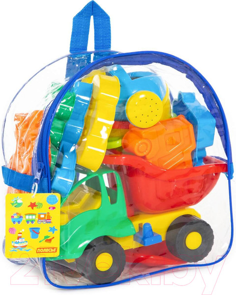 Изображение товара Набор игрушек для песочницы Полесье Самосвал Муравей в рюкзаке / 4740