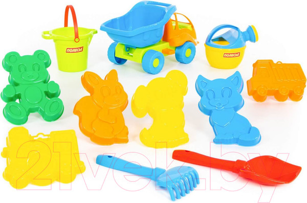 Изображение товара Набор игрушек для песочницы Полесье Самосвал Муравей в рюкзаке / 4740