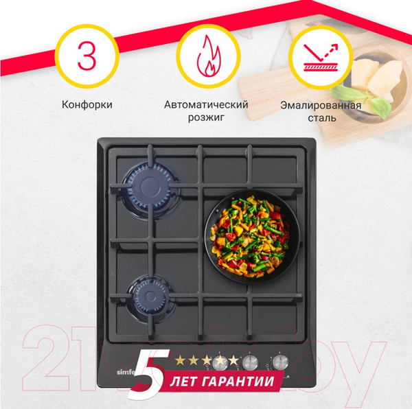 Изображение товара Газовая варочная панель Simfer H45V30B416