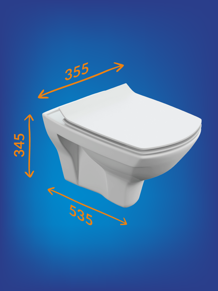 Изображение товара Унитаз подвесной Cersanit Carina New Clean On (S-MZ-CARINA-XL-COn-S-DL-w)