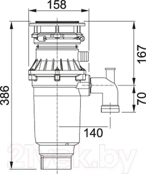 Изображение товара Измельчитель отходов Franke TE-75S Slim (134.0607.344)