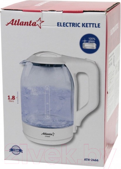 Изображение товара Электрочайник Atlanta ATH-2466 (белый)