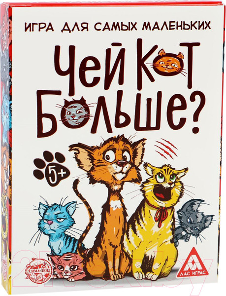 Изображение товара Развивающая игра Лас Играс Чей кот больше? 36 карточек / 2699914