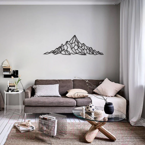 Изображение товара Декор настенный Arthata Полигональные горы 95x40-B / 037-1 (черный)