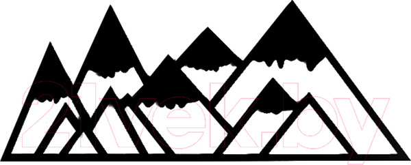 Изображение товара Декор настенный Arthata Снежные горы 50x20-B / 038-1 (черный)