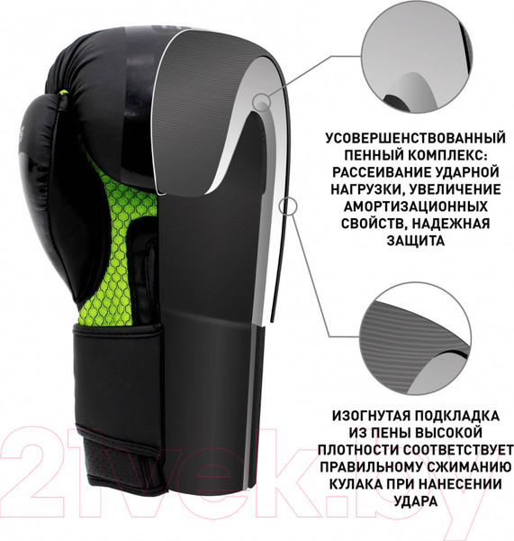 Изображение товара Боксерские перчатки BoyBo B-Series (14oz, черный)