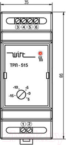 Изображение товара Терморегулятор для теплого пола Wirt ТРЛ-515