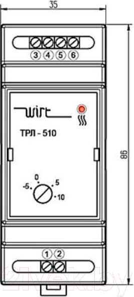 Изображение товара Терморегулятор для теплого пола Wirt ТРЛ-510