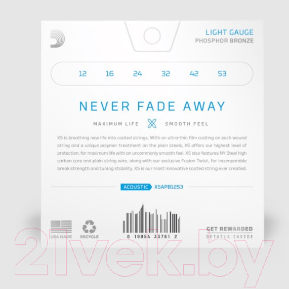 Изображение товара Струны для акустической гитары D'Addario XSAPB1253