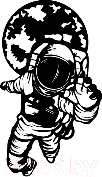 Изображение товара Декор настенный Arthata Космонавт 35x60-B / 039-1 (черный)