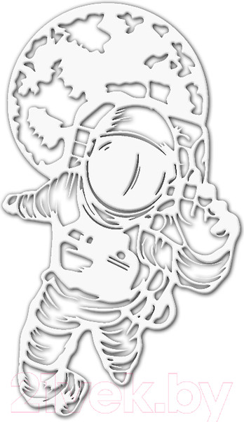 Изображение товара Декор настенный Arthata Космонавт 35x60-V / 039-1 (белый)