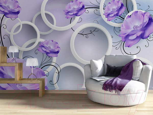 Изображение товара Фотообои листовые Citydecor Цветочная абстракция 6 3D (400x254)