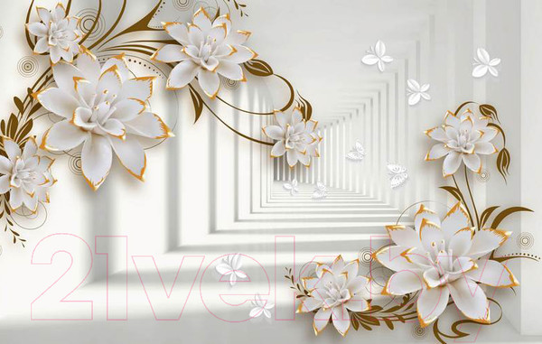 Изображение товара Фотообои листовые Citydecor Цветочная абстракция 8 3D (400x254)