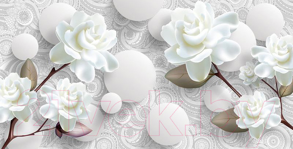 Изображение товара Фотообои листовые Citydecor Цветочная абстракция 7 3D (500x254)