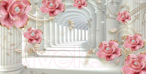 Изображение товара Фотообои листовые Citydecor Цветочная абстракция 9 3D (500x254)