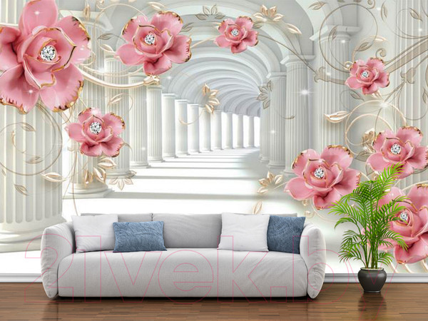 Изображение товара Фотообои листовые Citydecor Цветочная абстракция 9 3D (400x254)